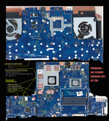 ACER NITRO NO POWER CSR=4 ohms Mosfet and PWM with Loadswitch shorting +5V = 4 ohms +3V = 1.2 Ohms