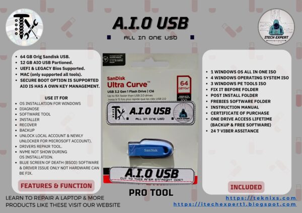 64GB USB ALL IN ONE TOOLS FOR TECHNICIAN